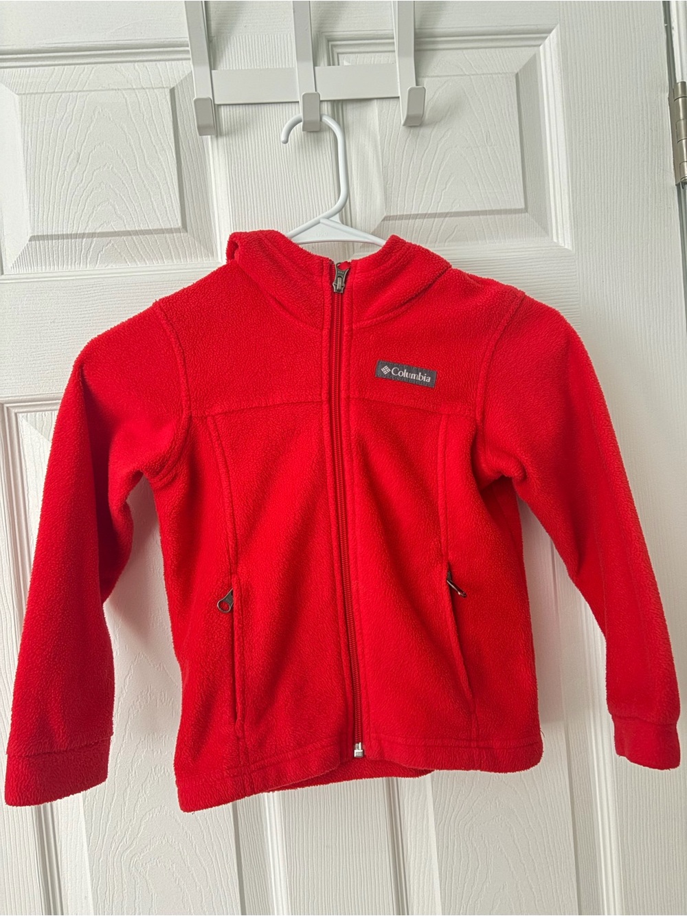 Columbia Kids Red Full-Zip Hooded Fleece Jacket